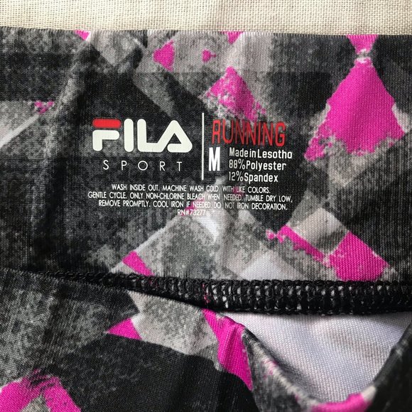Fila Sport Black Pink High Rise Running Legging - Picture 5 of 6